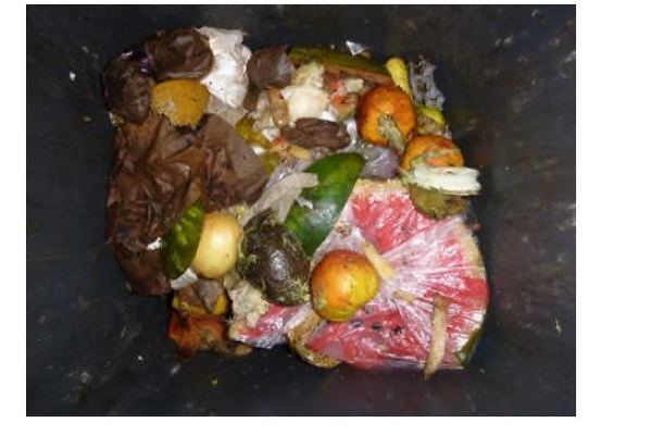 Kchenabflle im Hausmll mit z. T. noch geniebaren verpackten Lebensmitteln